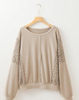 Rheaissa Seam Ribbed Trim Sweatshirt