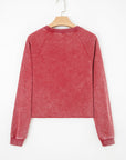 Liberty Raw Hem Crop Sweatshirt