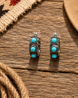 Fashion Turquoise Open Hoop Earrings