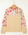 Azari Plaid Patchwork Casual Top