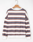 Marlowe Stripe Drop Shoulder Pullover