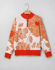 Theaella Zip Collared Pullover Sweater