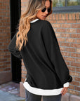 Sophie Ribbed Patchwork Baggy Sweatshirt