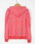 Hallie Puff Sleeve Stripe Hoodie