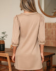 Elise Trim Puff Sleeve Dress