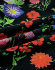 Flower Tiered Flutter Sleeve V-Neck Blouse