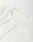 Ribbed Knit Reverse Seam Long Sleeve Top