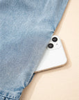 Clare Sleeveless Ruffled Chambray Dress