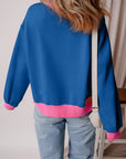 Karilia Colorblock Bubble Sleeve Sweatshirt
