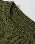 Solid Slouchy Drop Shoulder Sweater Dress