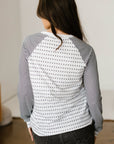 Stripe Raglan Patchwork Long Sleeve Top