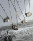 Belt Buckle Initial Necklace