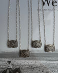 Belt Buckle Initial Necklace