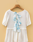 Lilliana Bubble Sleeve Peplum Top