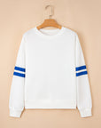 Varsity Stripe Drop Shoulder Oversized Sweatshirt