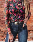Leona Sleeve Mock top Long Sleeve Top