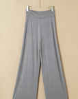 Solid Knotted Drop Waist Split Leg Pants