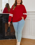 Sophia Varsity Striped Detail Sweatshirt