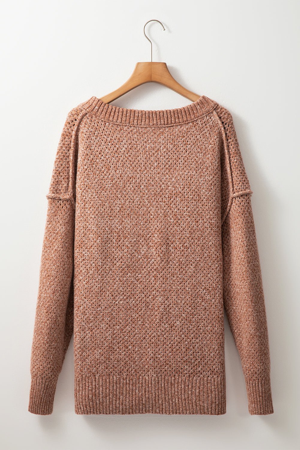 Luciana Eyelet Drop Shoulder Sweater