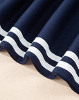 Hana Striped Detail Crewneck Pullover