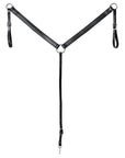 HILASON Western Horse Genuine Leather Breast Collar Tack Plain Black
