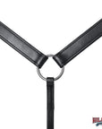 HILASON Western Horse Genuine Leather Breast Collar Tack Plain Black