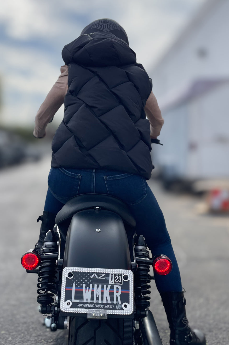 Black 3D Hooded Vest