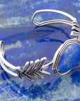Blue Lapis and Sterling Silver Statement Cuff