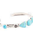 Blue Turquoise and Sterling Silver Cuff Bracelet