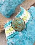 Blue Turquoise Textile Blues Woven Bracelet