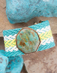 Blue Turquoise Textile Blues Woven Bracelet