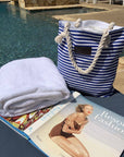 Striped Canvas Tote Bag