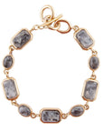 Bold Labradorite and Bronze Toggle Bracelet