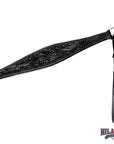 HILASON Western Horse Headstall Breast Collar Genuine American Leather Floral Black