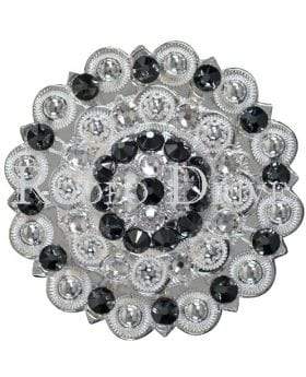 Black &amp; Clear Bright Silver Berry Jacket European Crystal