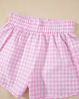 MAMA Tee and Plaid Shorts Lounge Set