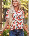 Amyra Floral  Puff Sleeve Blouse