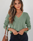 Capri Stripe Stretchy Long Sleeve Top