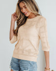 Belen Knit Short Sleeve Sweater