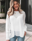 Gwen Sleeve Dolman Blouse Long Sleeve Top