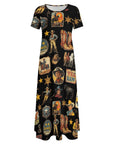 Baha Ranch Vintage Cowboy Collage Western Dress