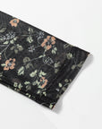 Black Floral Print Mesh Tank Button Front Slim Cardigan 2pcs Set