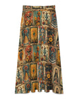 Baha Ranch Colores de Mexico Dia de los Muertos Midi Skirt