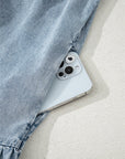 Clare Sleeveless Ruffled Chambray Dress