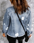 Sofibelle Distressed Raw Hem Jacket