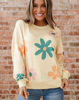 Floral Mineral Wash French Terry Sweatshirt