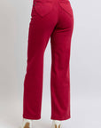 Heart Shaped Back Pockets High Waisted 90's Straight: Scarlet