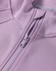Solid Half-Zip Hoodie and Pants Set