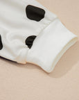 Polka Dot Long Sleeve Flared Mini Dress