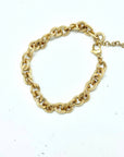 Bracelet Electroplated Circle 14k Gold Plated 7” with 2” ext.